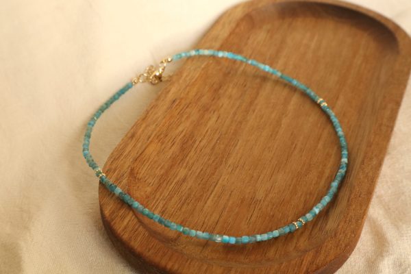 Collier Apatite bleue